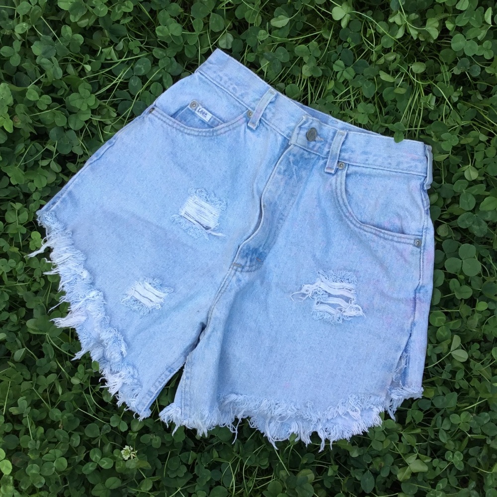Lee high waisted high cut denim shorts